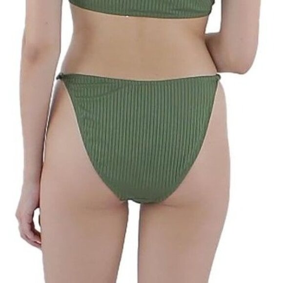 Cotton On Bikini Bottom Adjustable Swimwear Tanga Cheeky Wide Rib Swimsuit Large - Picture 2 of 11